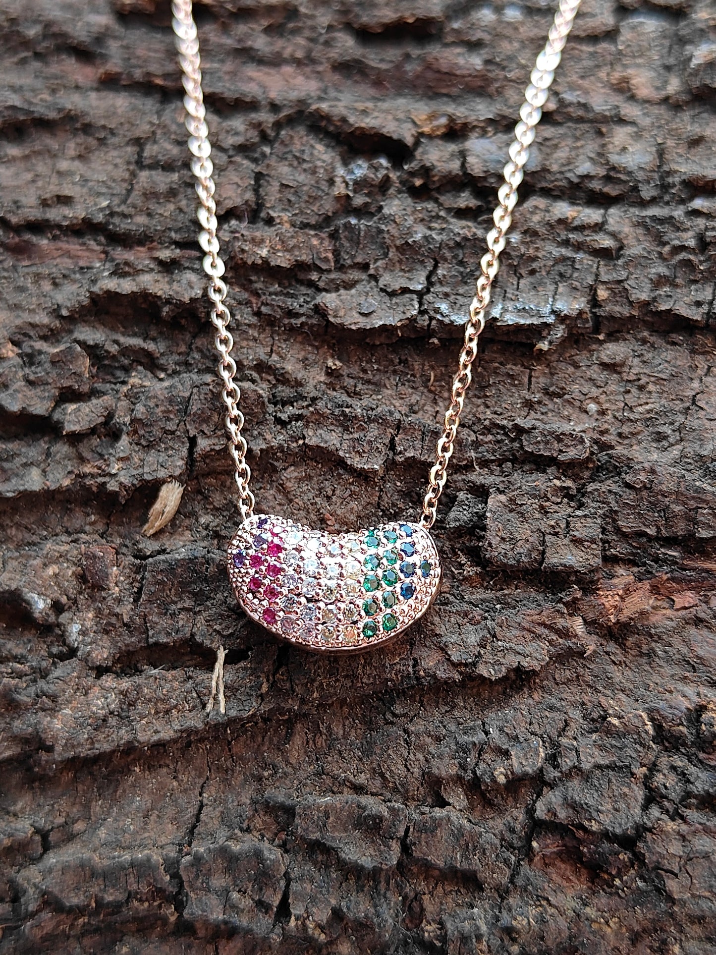 Beautiful multi colour pendant chain