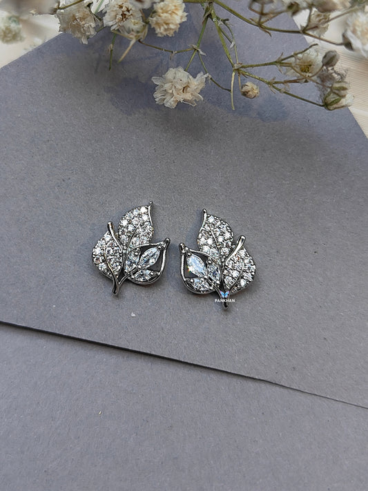 Beautiful stone leaf earrings