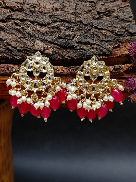 Beautiful red kundan earrings ♥️