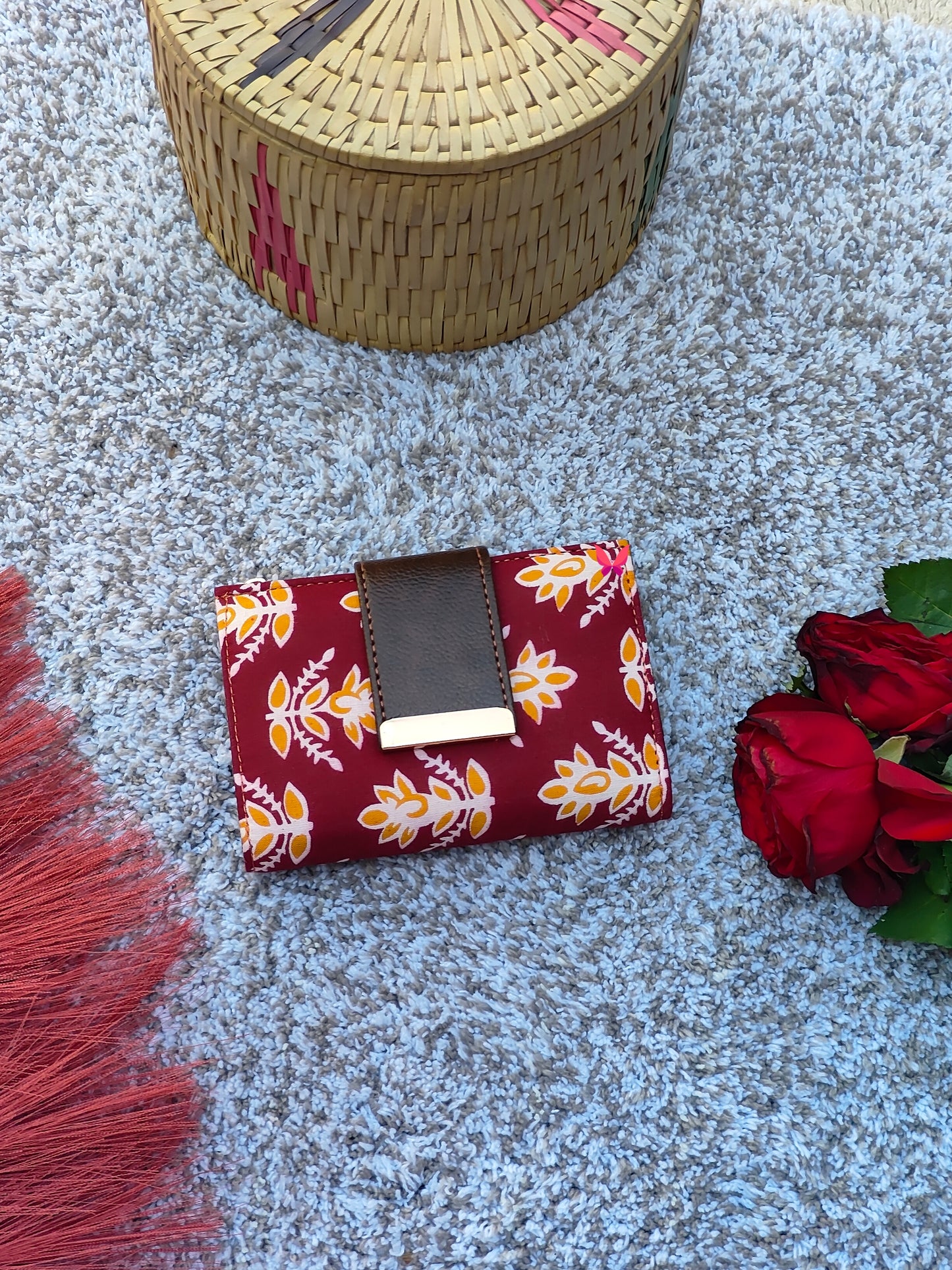 Beautiful small floral print wallet