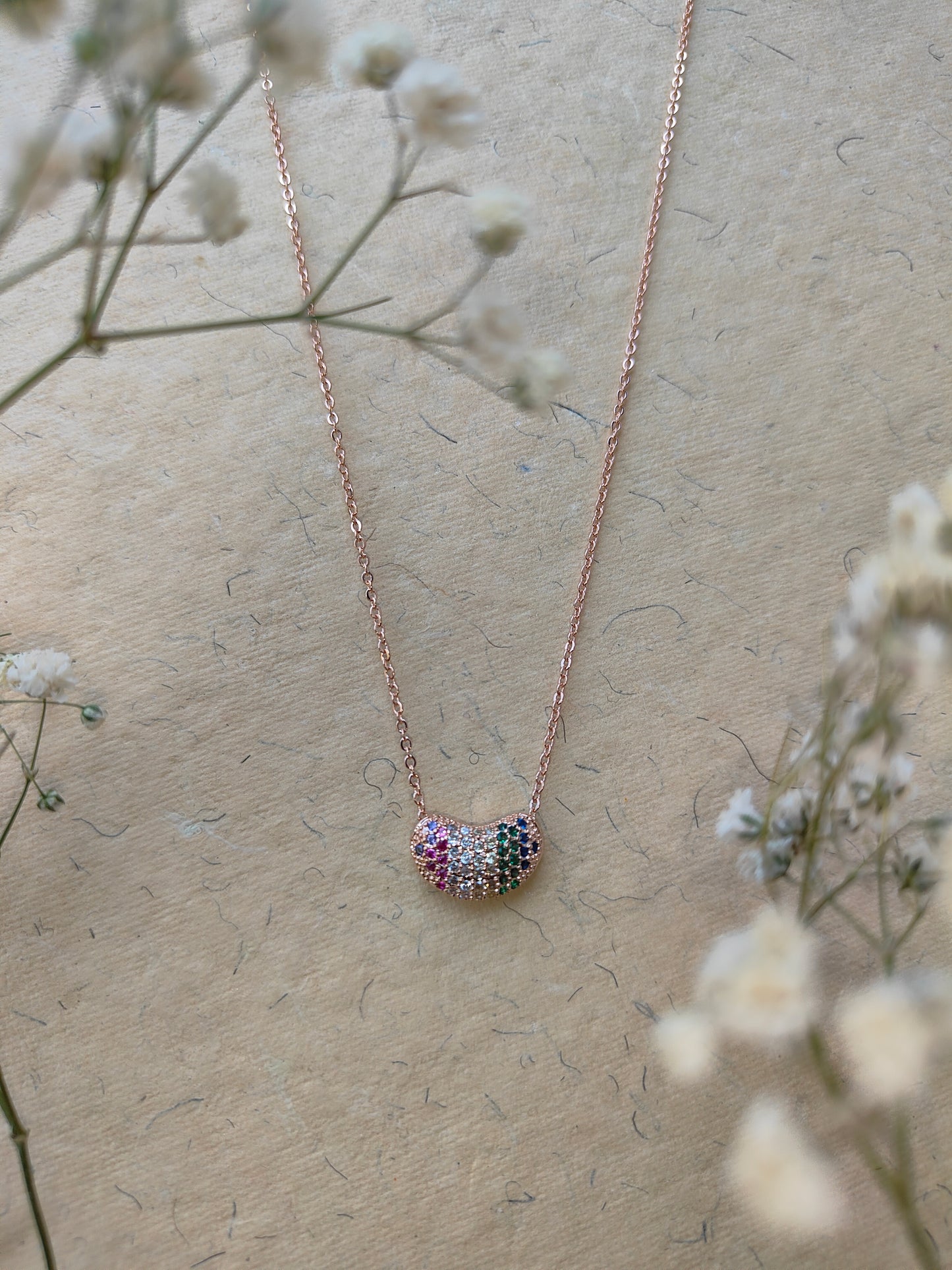 Beautiful multi colour pendant chain