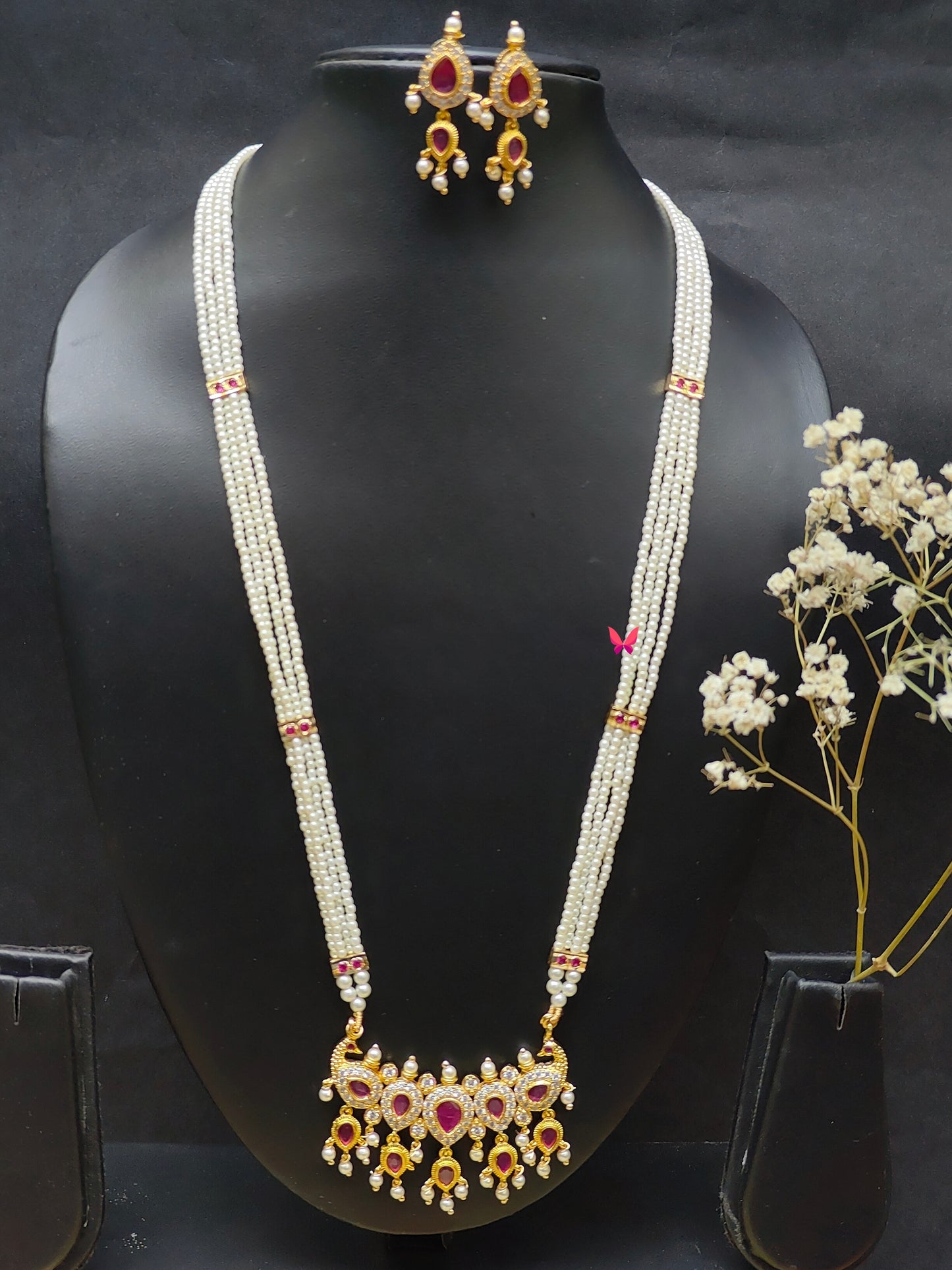 Beautiful traditional long Tanmani Necklace