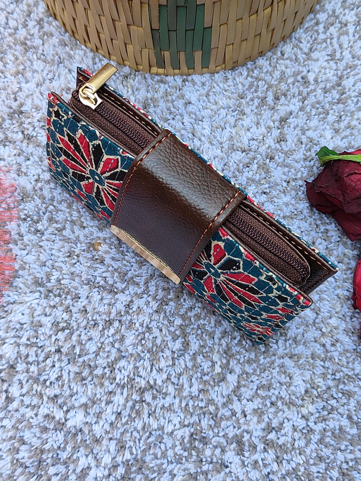 Beautiful small floral print wallet