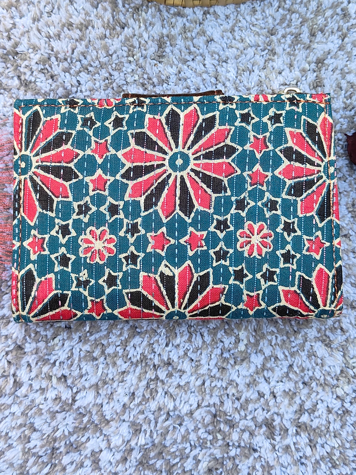 Beautiful small floral print wallet