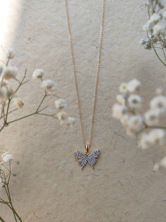 Beautiful butterfly pendant with chain