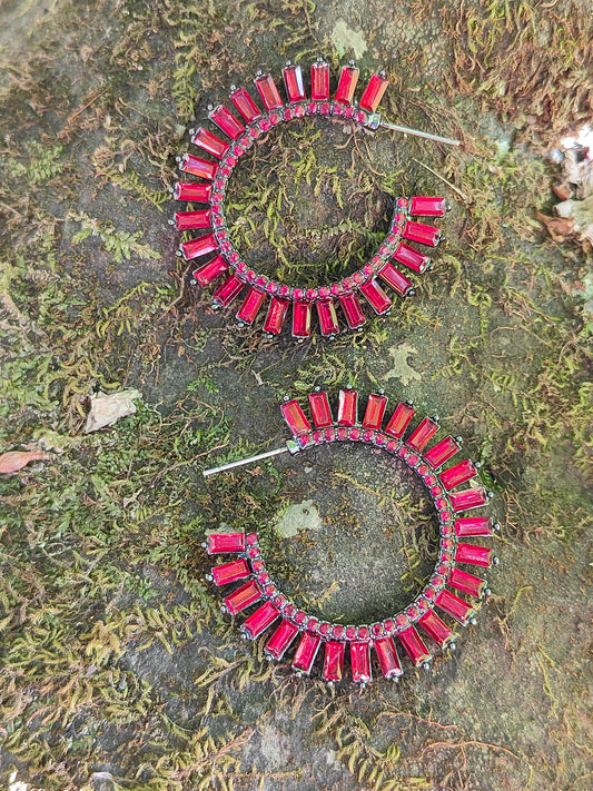 Beautiful red stone earrings