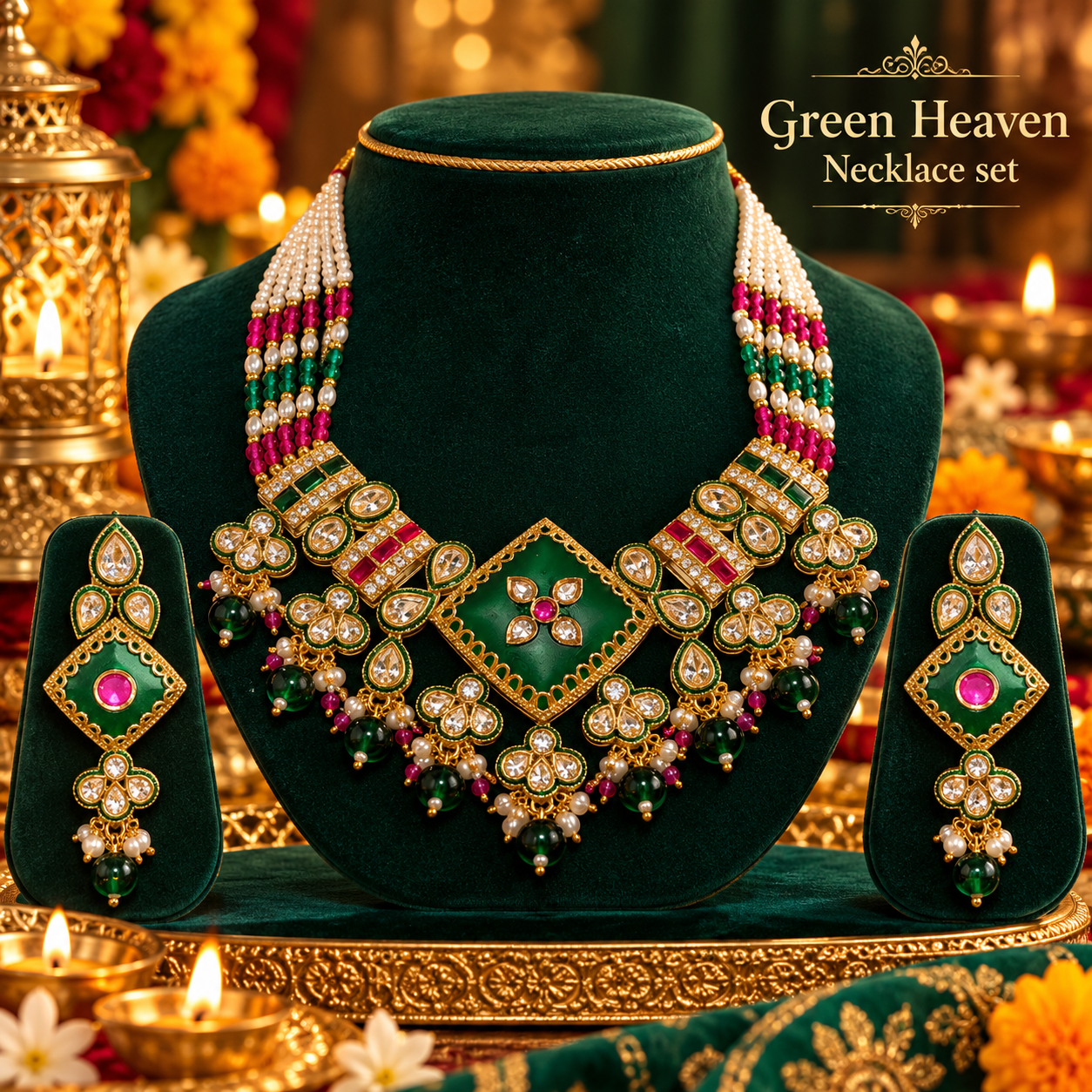 Green Heaven Necklace set