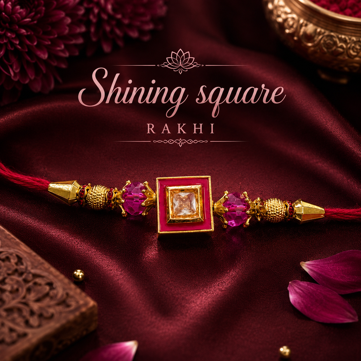 Shining Square Rakhi