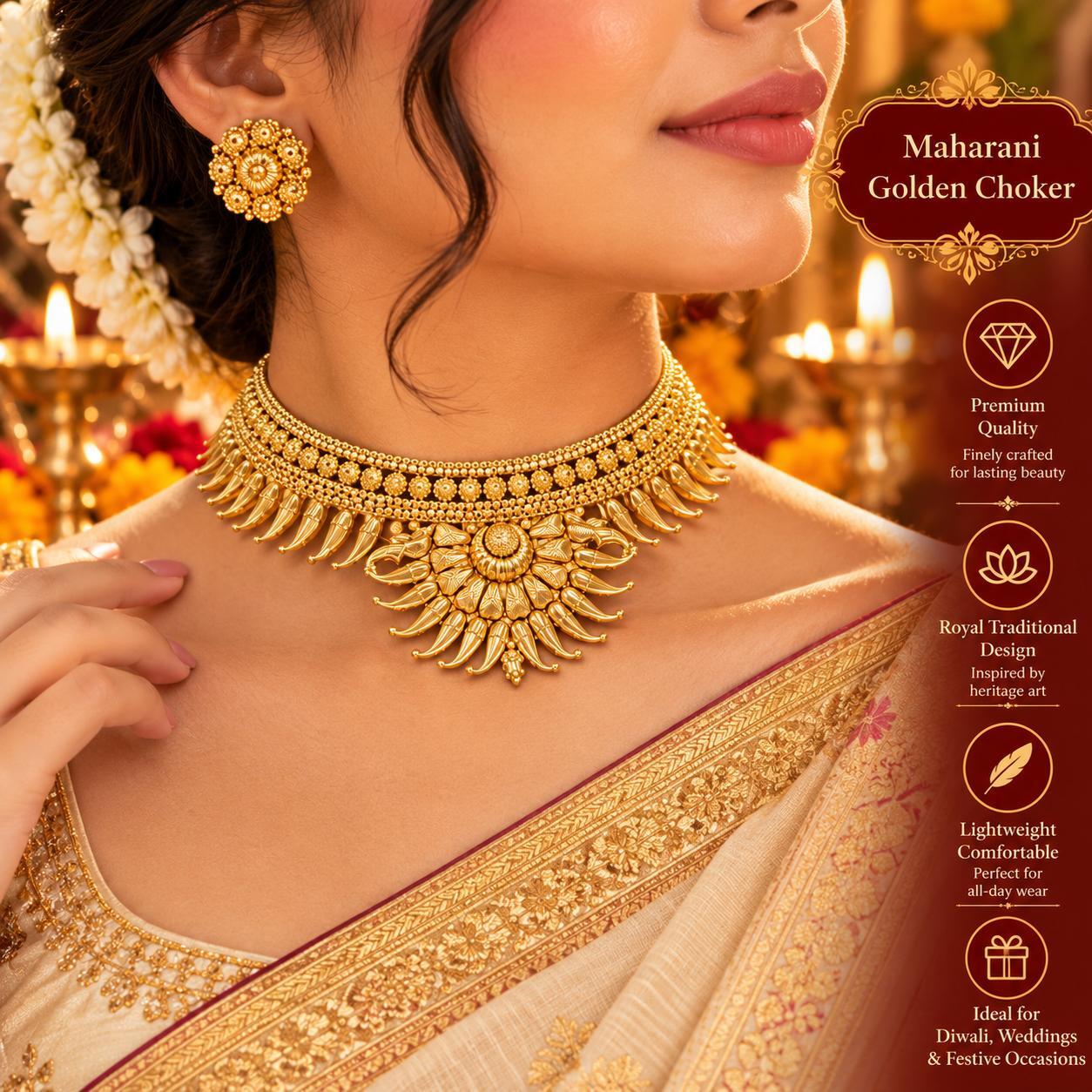 Maharani Golden Choker