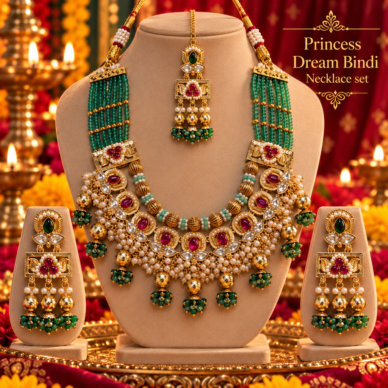 Princess Dream Bindi Necklace set