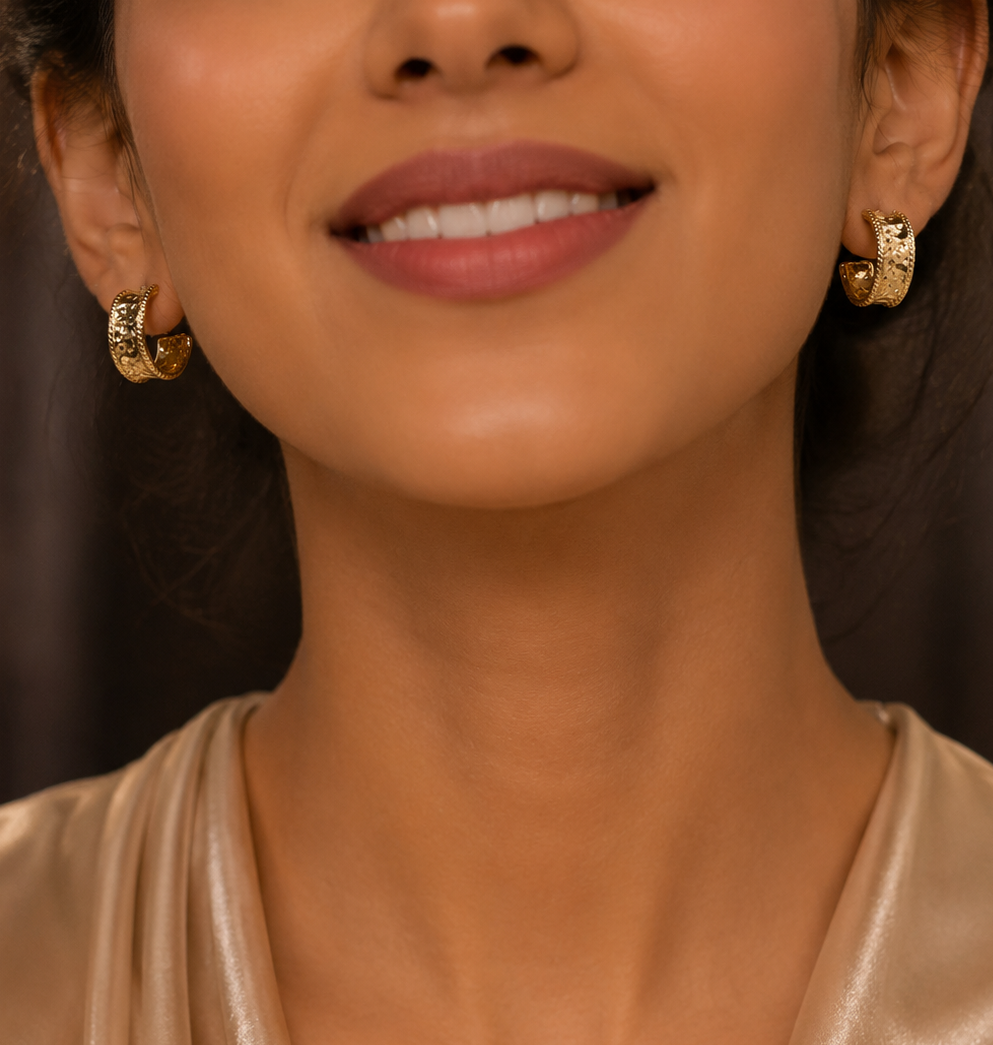 Golden curve Earring