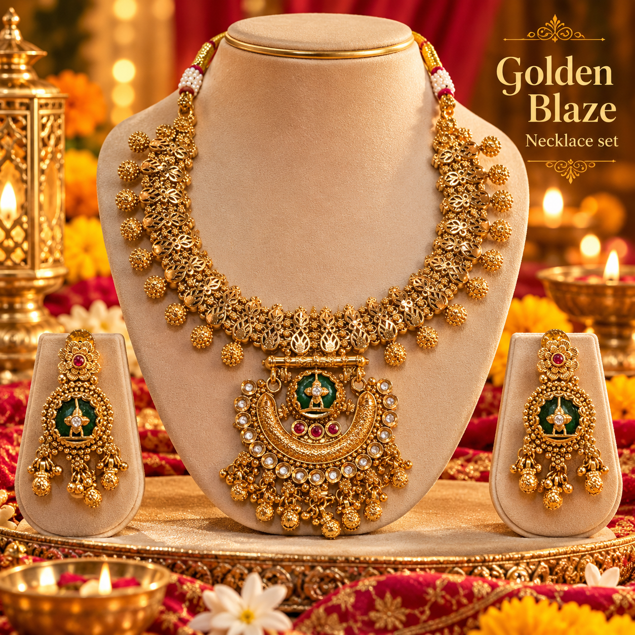 Golden Blaze Necklace set