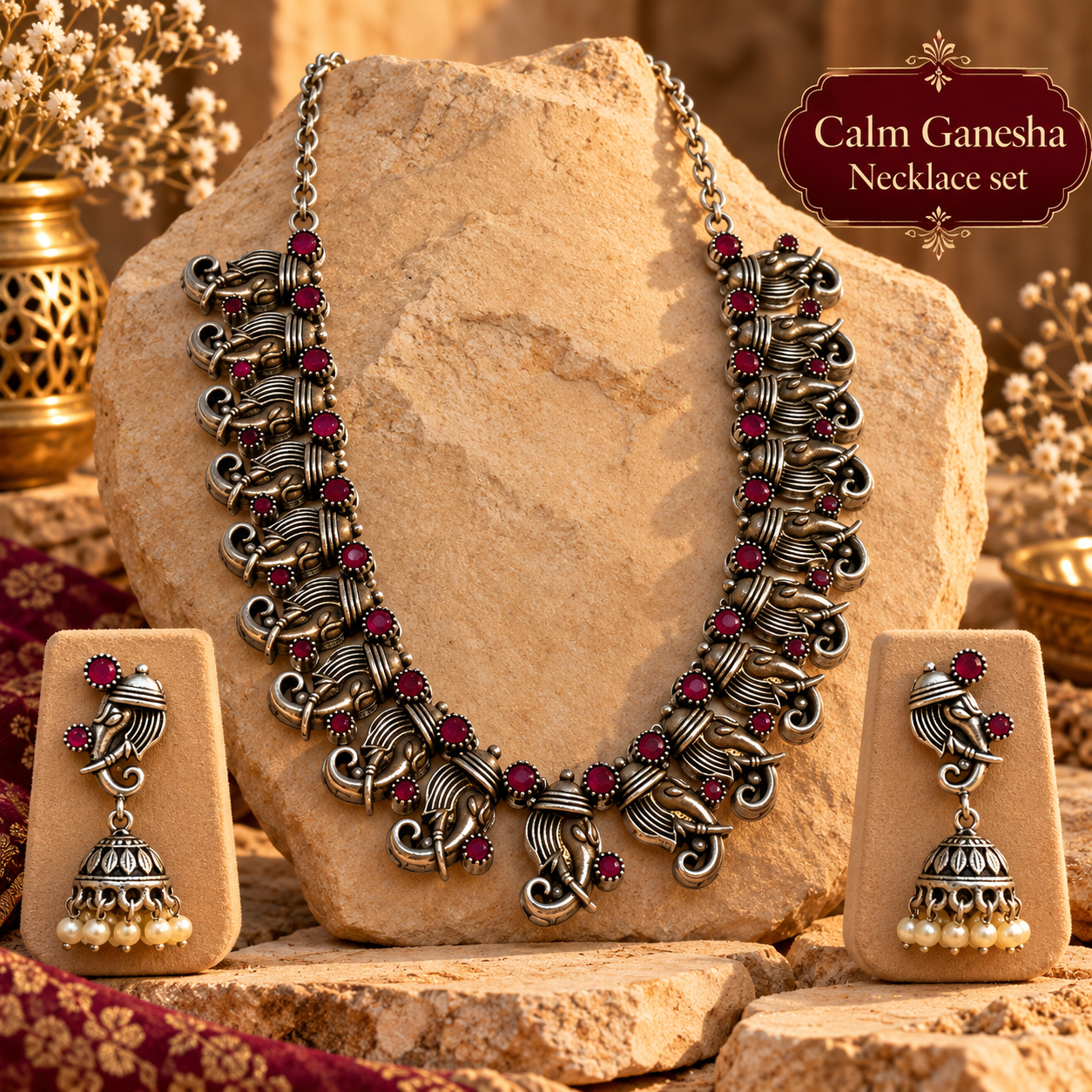 Calm Ganesha Necklace Set