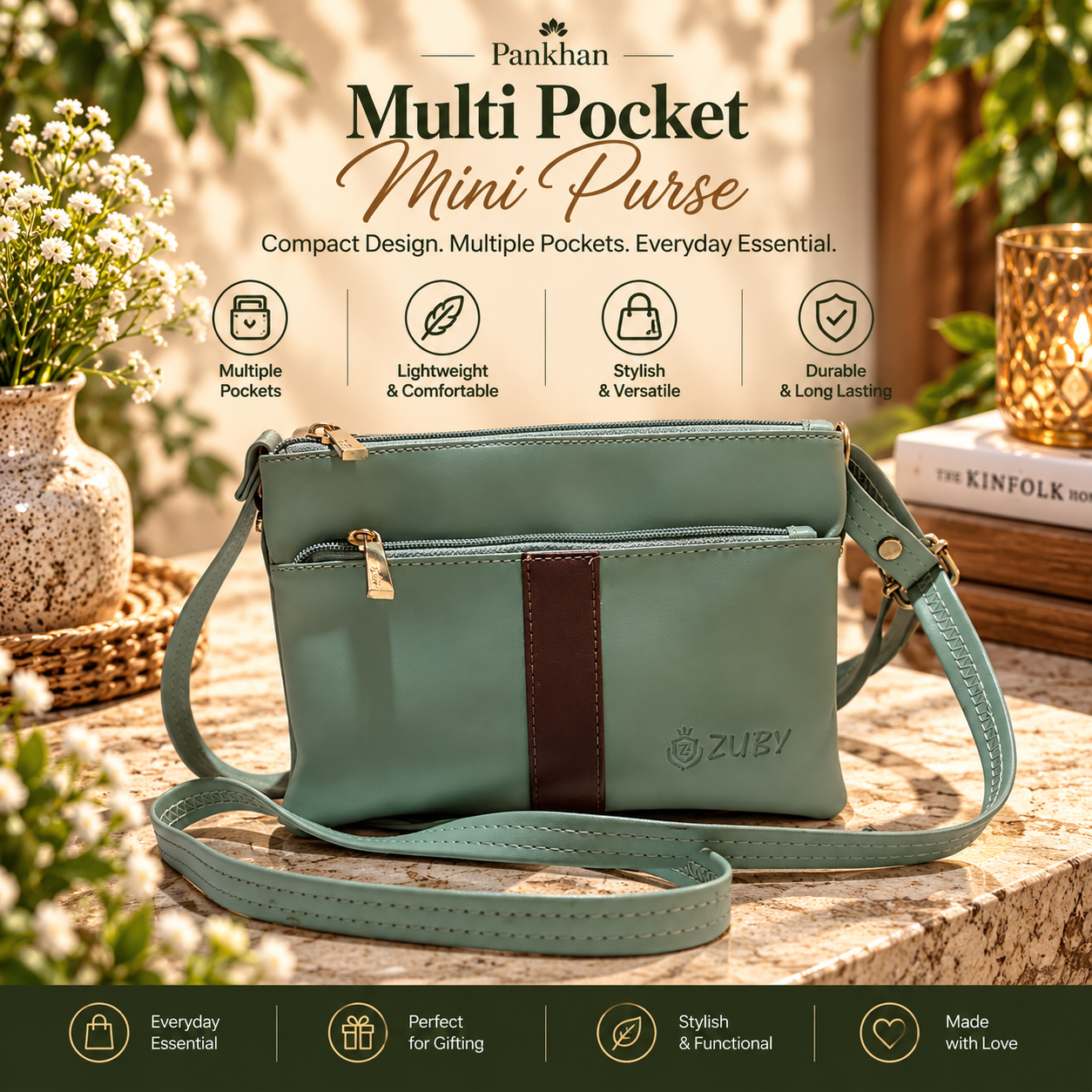 Multi Pocket Mini Purse